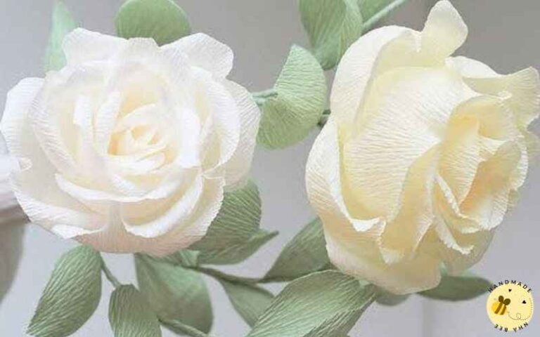 Gấp hoa bằng giấy nhún - Hoa hồng