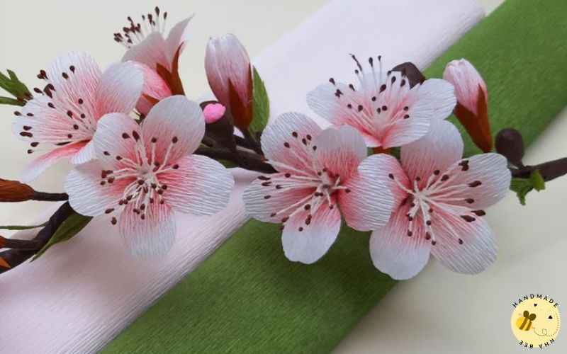 Gấp hoa bằng giấy nhún - Hoa lan