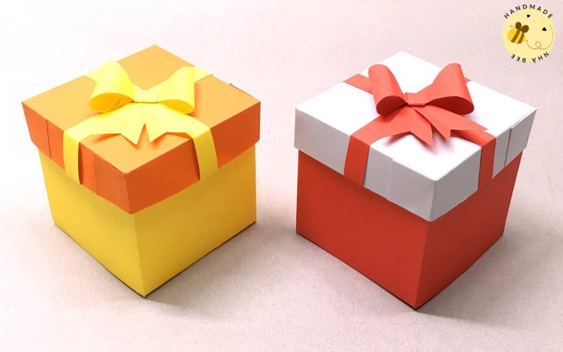 Cách gấp hộp quà bằng giấy a4 đơn giản